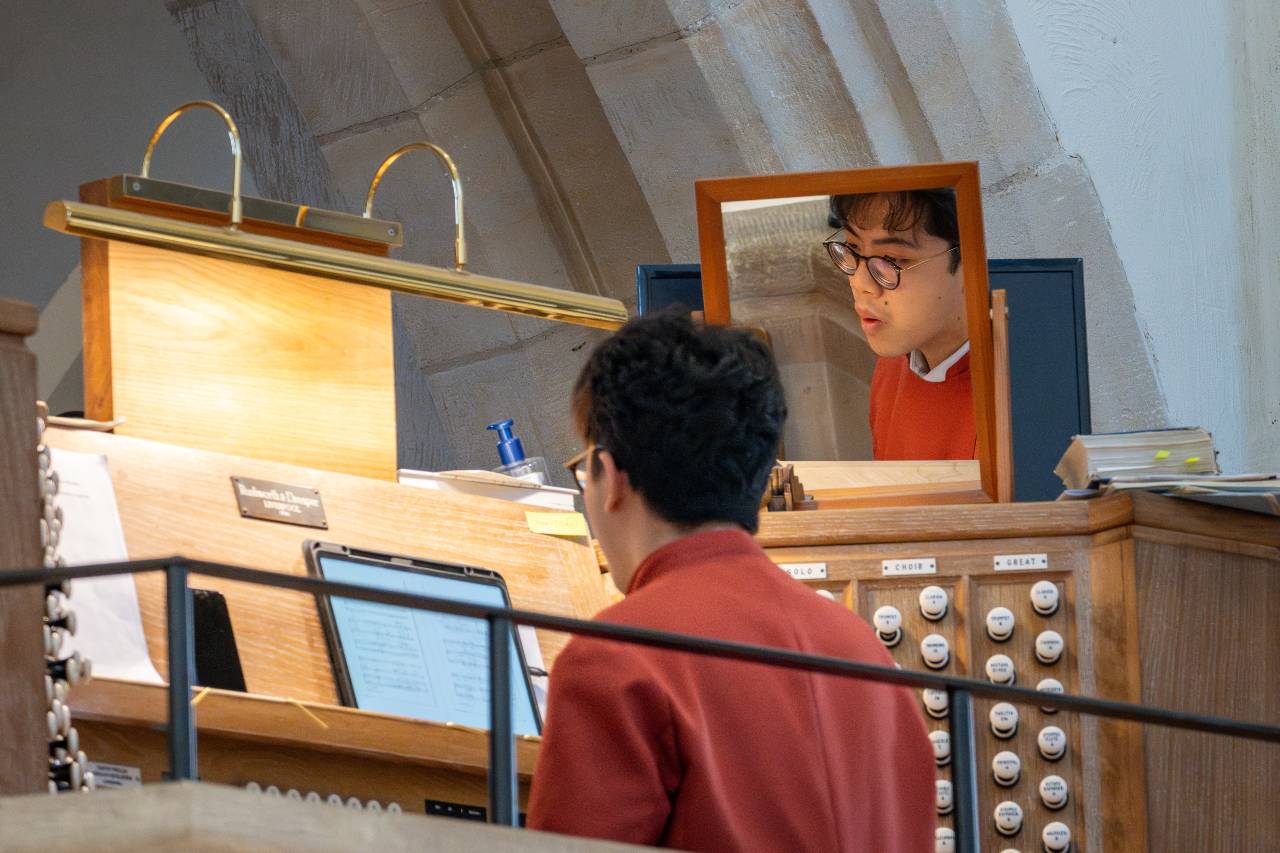 Picture of Jeremy at the organ